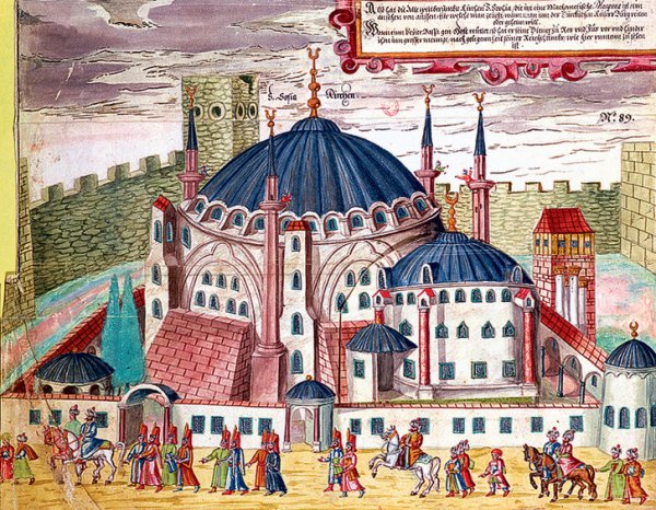 Храм Святой Софии в Константинополе без минаретов