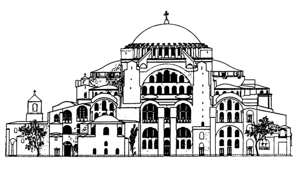 Собор св. Софии в Константинополе.фасад