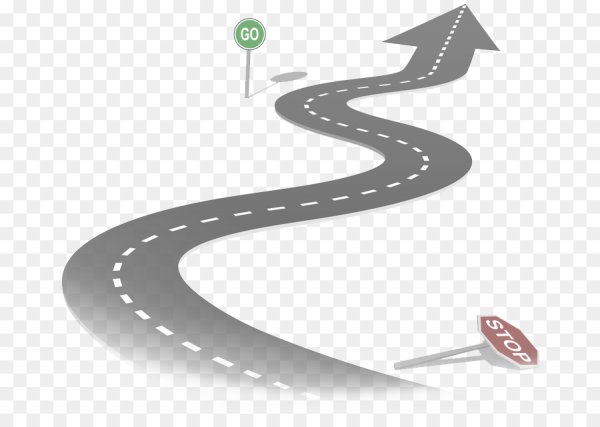 Дорога на прозрачном фоне