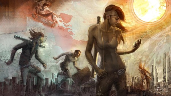 Разрушенный город черно белый