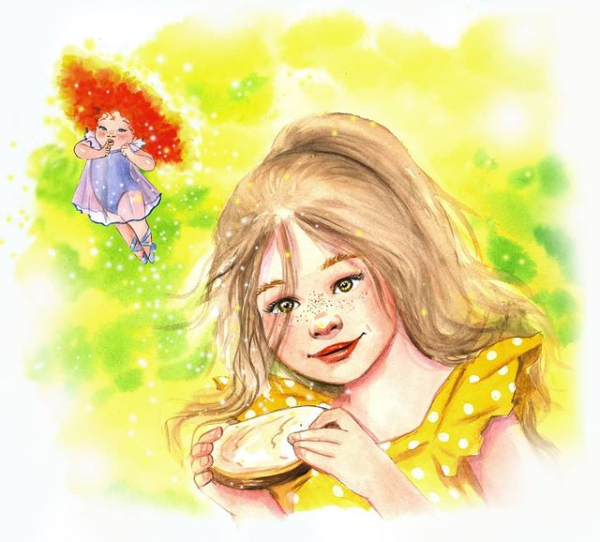 Девочка с веснушками рисунок