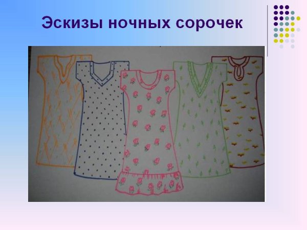 Ночная сорочка с цельнокроеным рукавом