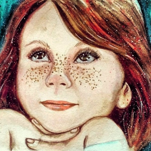 Девочка с веснушками мультяшная