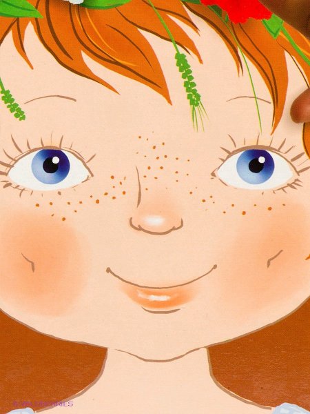 Веселое лицо девочки