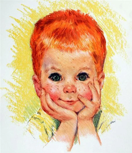 Портрет рыжего мальчика