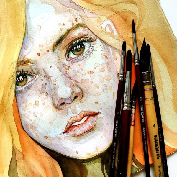 Рисование веснушек