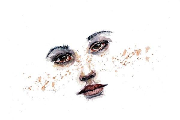 Лицо девушки арт