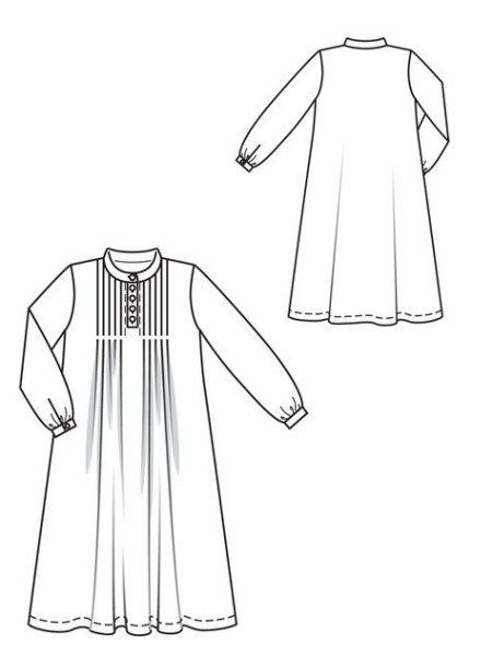 Сорочка ночная для девочки эскиз