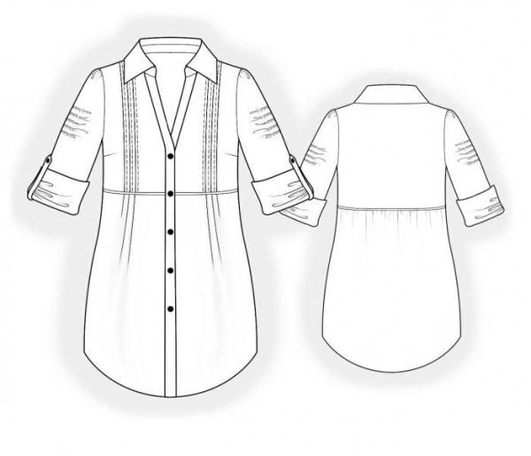 Моделирование платье-рубашку