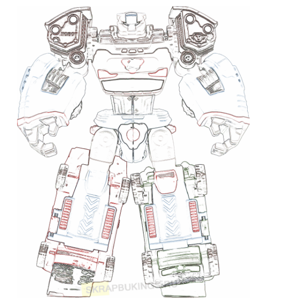 Tobot Giga 7 раскраска