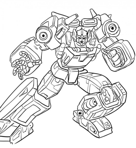 Робот машина раскраска