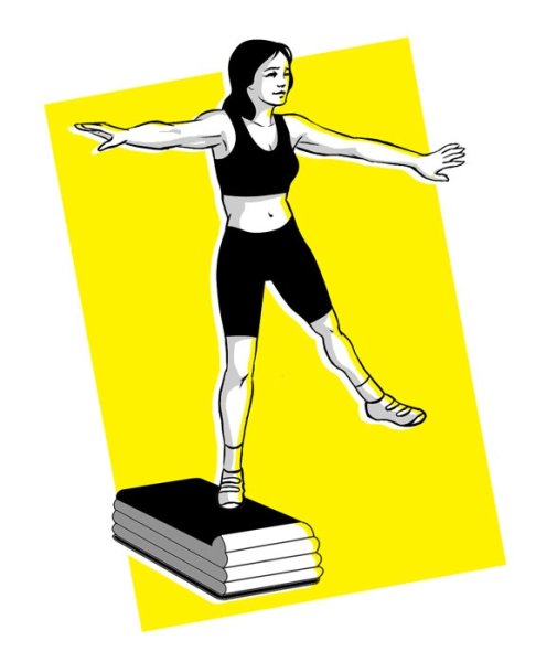 Степ аэробика иллюстрации