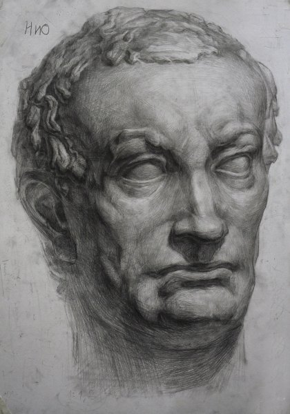 Гипсовая голова Гаттамелата Академический