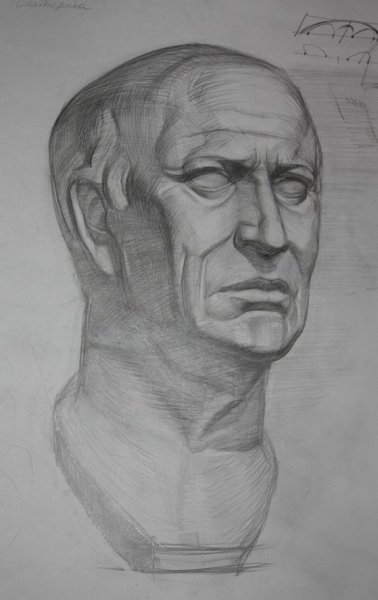 Построение гипсовой головы Гаттамелаты