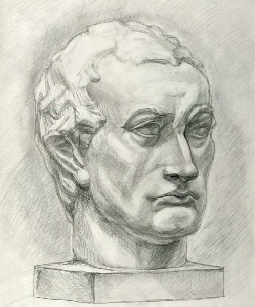 Гатамелат гипсовая голова рисунок