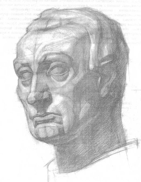 Гипсовая голова Гаттамелата построение