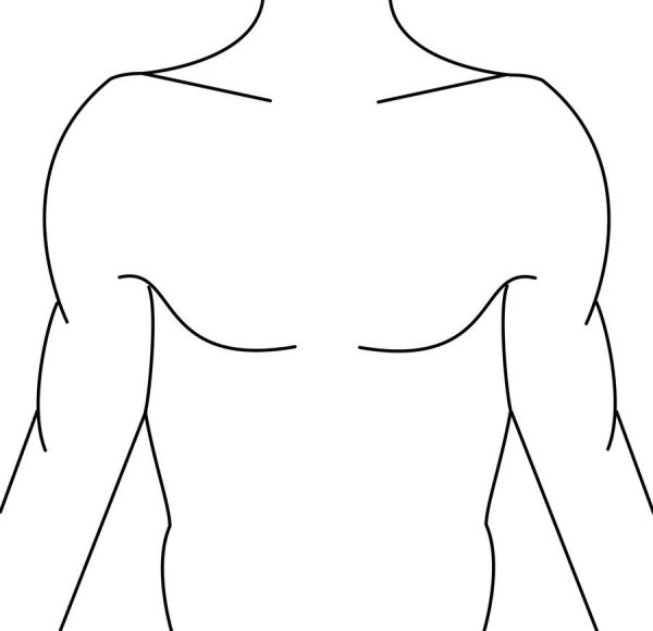 Нарисованная грудь