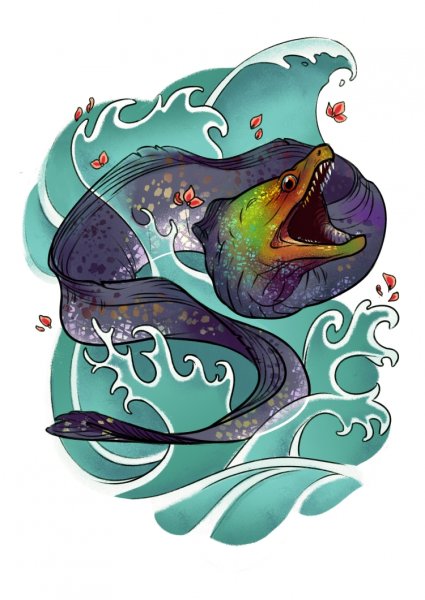 Угорь эскиз