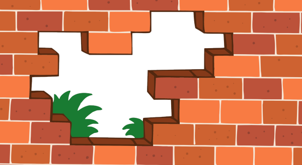 Кирпичная стена мультяшная