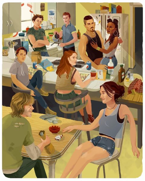 Йен Галлагер и Микки Милкович арт