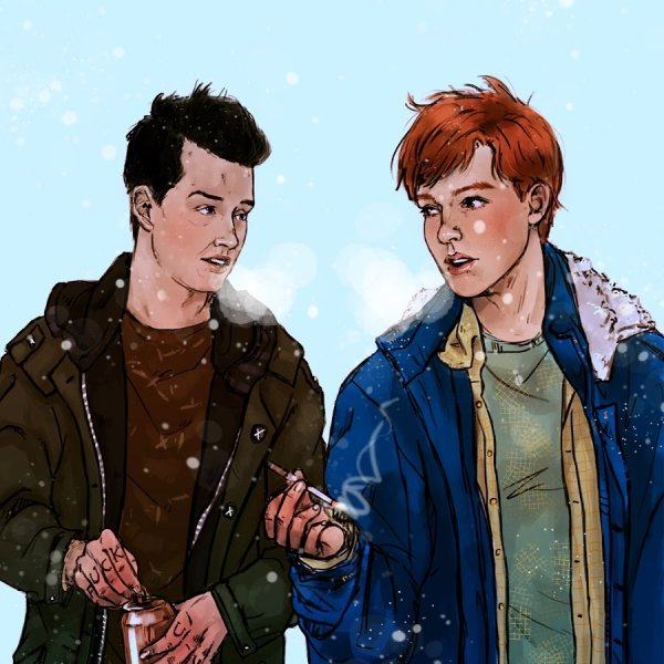 Йен Галлагер и Микки Милкович арт