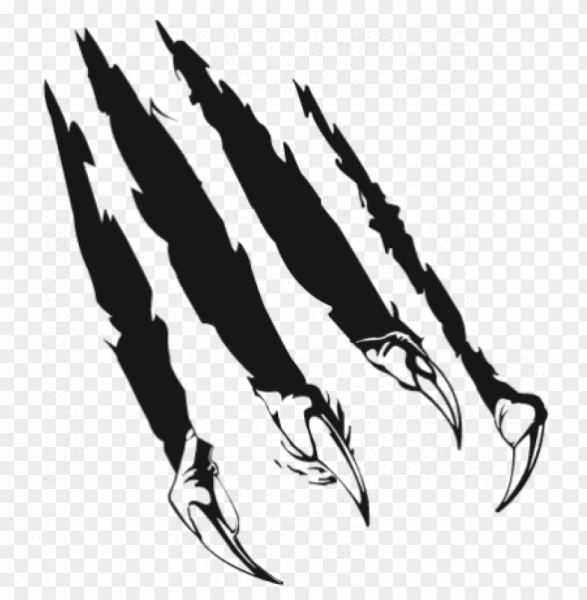 Трафарет след от когтей