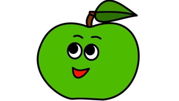 Яблоко рисунок для детей