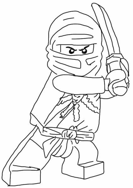 Раскраска Ninjago Ллойд LEGO