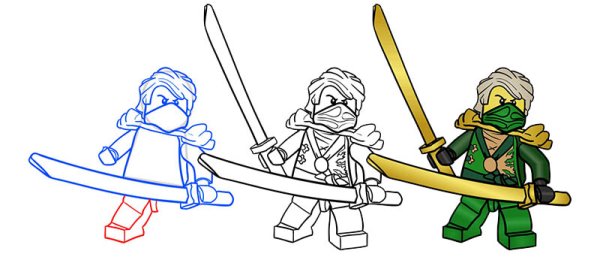 Раскраска Ninjago Ллойд LEGO