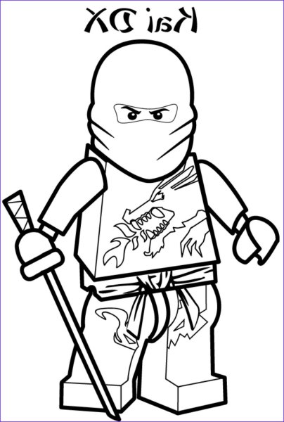 Разукрашки лего Ниндзяго Кай