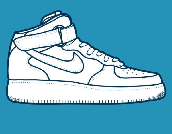 Nike Air Jordan 1 рисунок