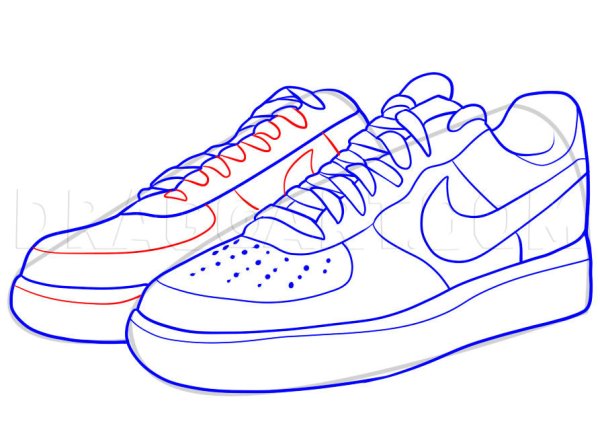 Nike Air Force 1 drawing