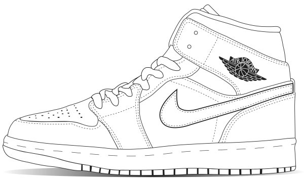 Nike Air Force 1 раскраска