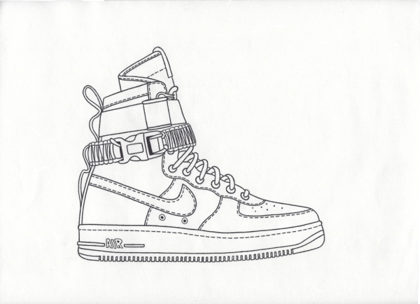 Раскраска кроссовки найк Джордан