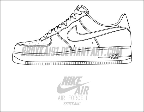 Nike Air Force 1 drawing