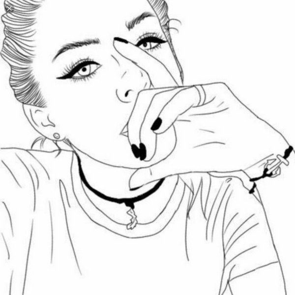 Рисунки для срисовки девушки