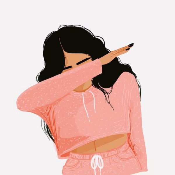 Нарисованная девушка без лица