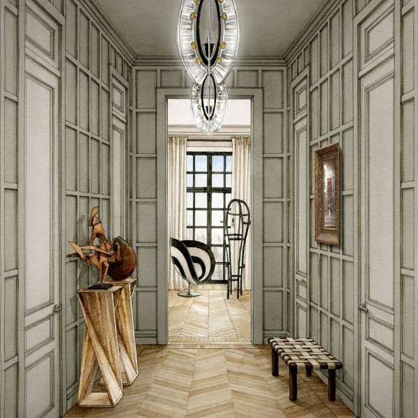 Коридор в перспективе ракурс снизу