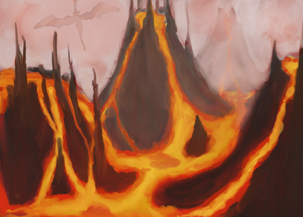 Как нарисовать лаву