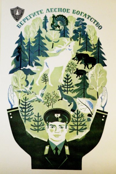 Советские плакаты про лес