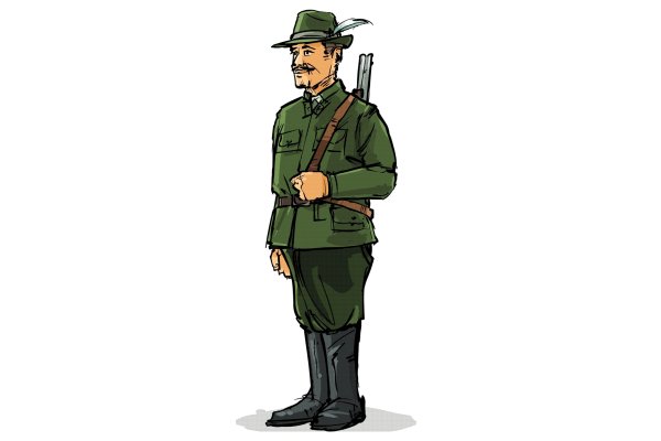 Егерь рисунок