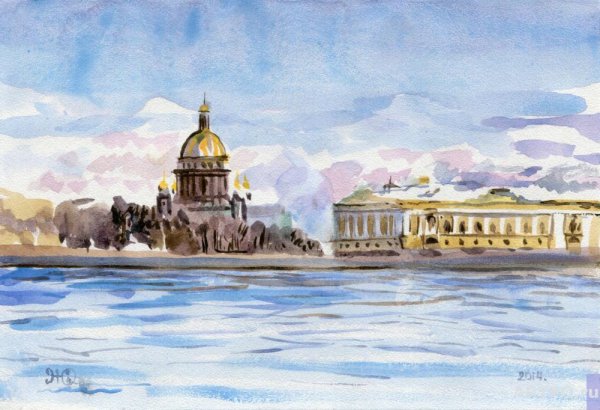 Живопись Санкт-Петербург Троицкий мост