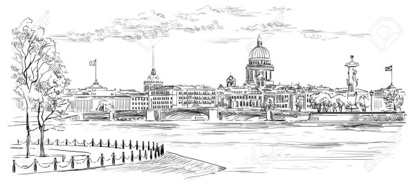 Силуэты Санкт-Петербурга Петропавловская крепость