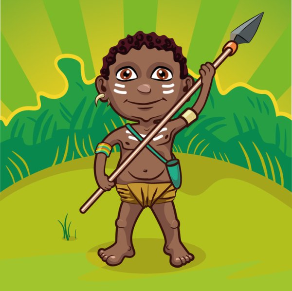 Туземец мультяшный