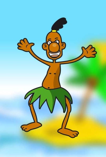 Папуас мультяшный