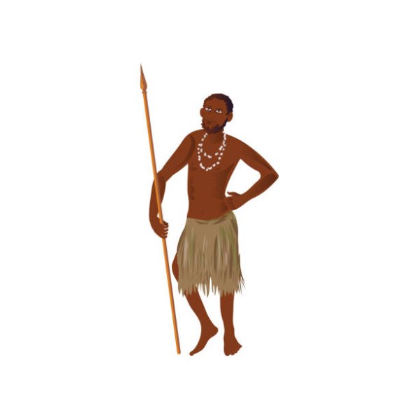 Абориген на прозрачном фоне