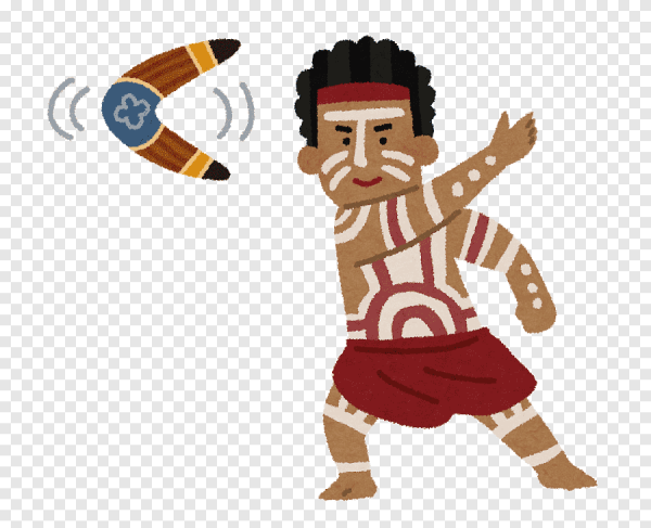Абориген на прозрачном фоне