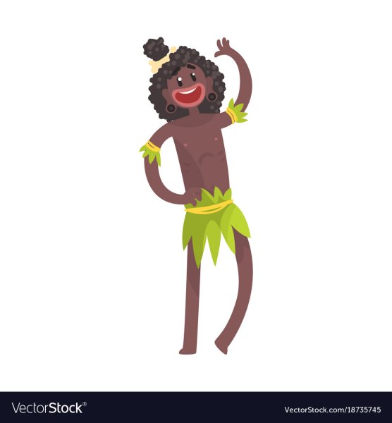 Папуас на белом фоне