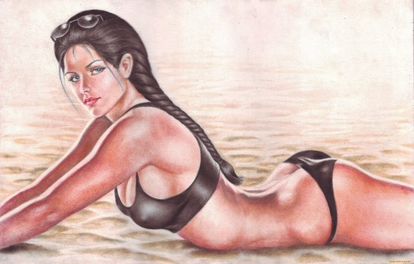 Человек в купальнике рисунок