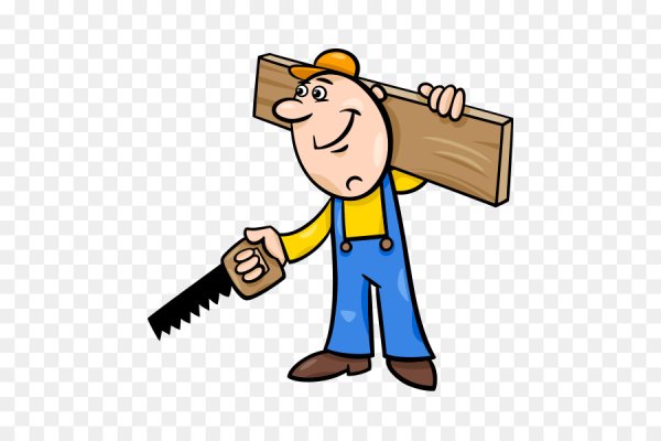 Плотник на прозрачном фоне